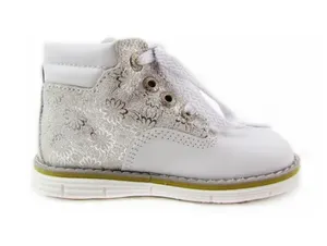 Zapatos Casuales Pocholin Tela Estampada Niña Blanco